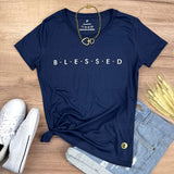 Camiseta Femenina BLESSED #color_azul
