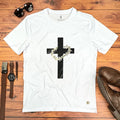 Camiseta Femenina Cruz con corona - Blanca