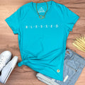 Camiseta Femenina B.L.E.S.S.E.D - Turquesa