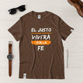 Camiseta Masculina El justo vivira por la fe - Marron