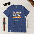 Camiseta Masculina El justo vivira por la fe - Azul