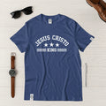 Camiseta Masculina Jesuscristo King - Azul