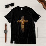 Camiseta Masculina Cruz Leon #color_negra