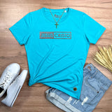 Camiseta Femenina Jesus Cristo #color_turquesa