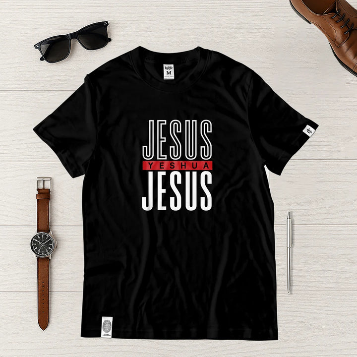 Camisetas Masculina Jesus, Yeshua, Jesus #color_negra