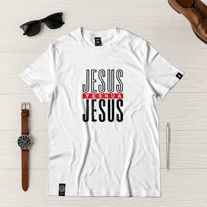 Camisetas Masculina Jesus, Yeshua, Jesus #color_blanca