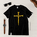 Camiseta Masculina Cruz clavos - Negra