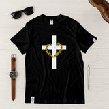 Camiseta Masculina Cruz con corona