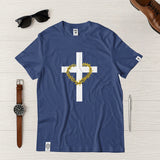Camiseta Masculina Cruz con corona