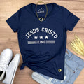Camiseta Femenina Jesus Cristo King - Azul