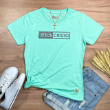 Camiseta Femenina Jesus Cristo #color_verdementa