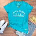Camiseta Femenina Jesus Cristo King - Turquesa