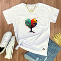 Camiseta Femenina Arbol de Corazon - Blanca