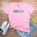 Camiseta Femenina Jesus Cristo #color_rosa