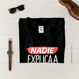 Camiseta Masculina Nadie explica a Dios #color_negra