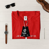 Camiseta Masculina Cruz Jesuscristo #color_rojo