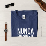 Camiseta Masculina Nunca fue suerte siempre fue DIos #color_azul