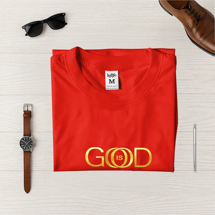 Camiseta masculina good is #color_roja