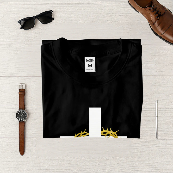 Camiseta Masculina Cruz con corona