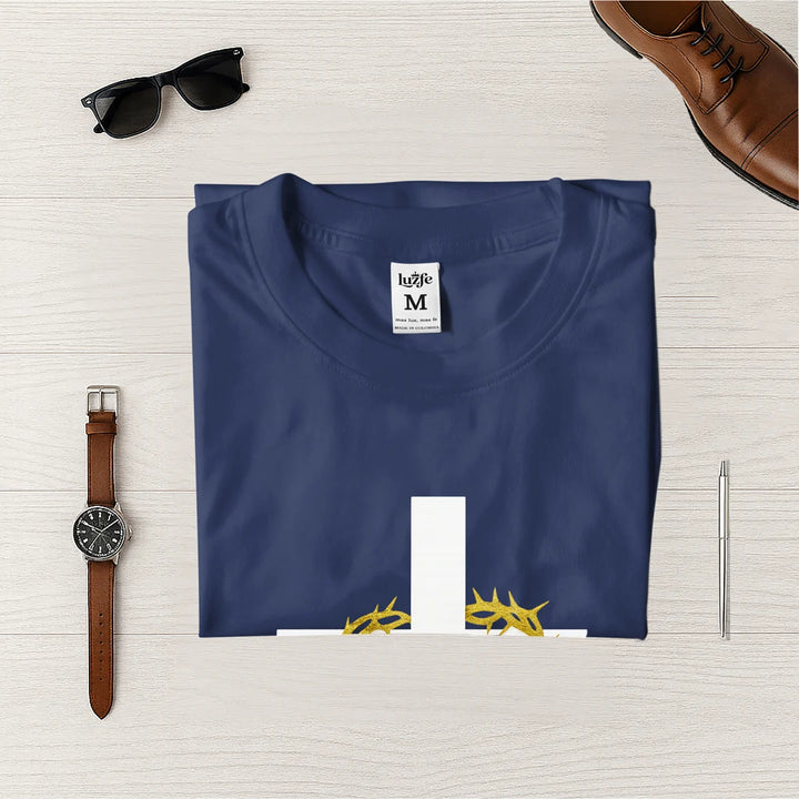 Camiseta Masculina Cruz con corona