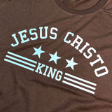 Camiseta Femenina Jesus Cristo King #color_marron