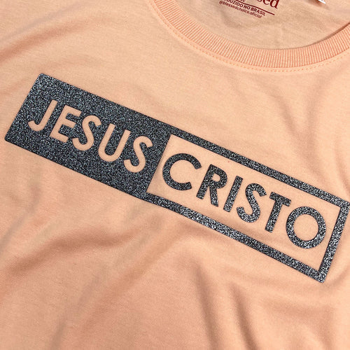Camiseta Femenina Jesus Cristo #color_salmon