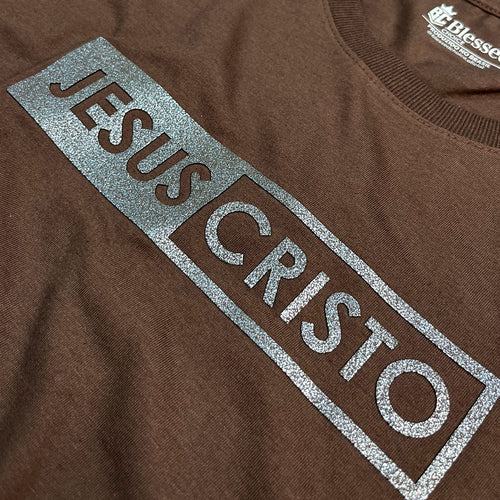 Camiseta Femenina Jesus Cristo #color_marron