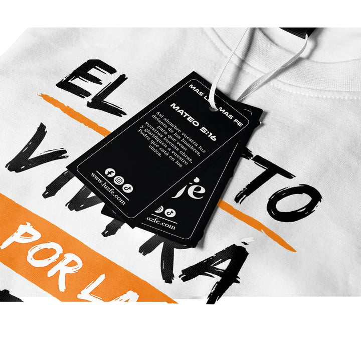 Camiseta Masculina El justo por la fe vivira #color_blanca