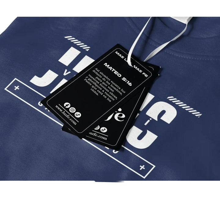 Camiseta masculina Santo Jesus vive en vi #color_azul