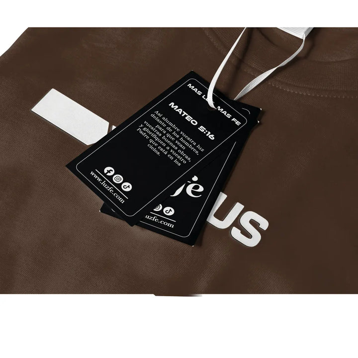 Camiseta Masculina Jesus #color_marron