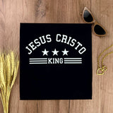 Camiseta Femenina Jesus Cristo King Jesus #color_negra