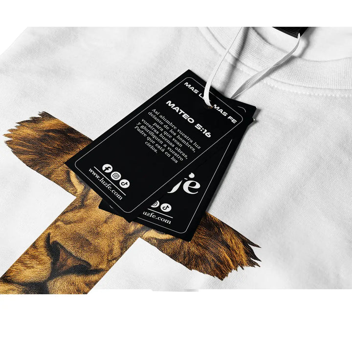 Camiseta Masculina Cruz Leon #color_blanca