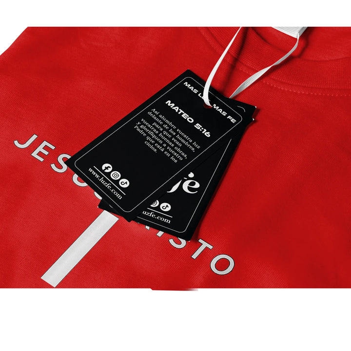 Camiseta Masculina Cruz Jesuscristo #color_rojo