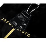 Camiseta Masculina Cruz Jesuscristo Dorada #color_negra