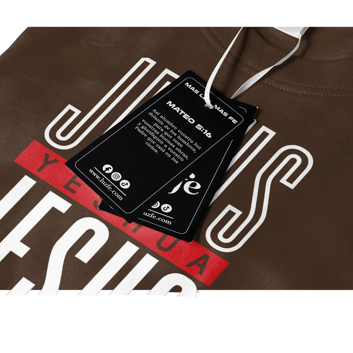 Camisetas Masculina Jesus, Yeshua, Jesus #color_marron