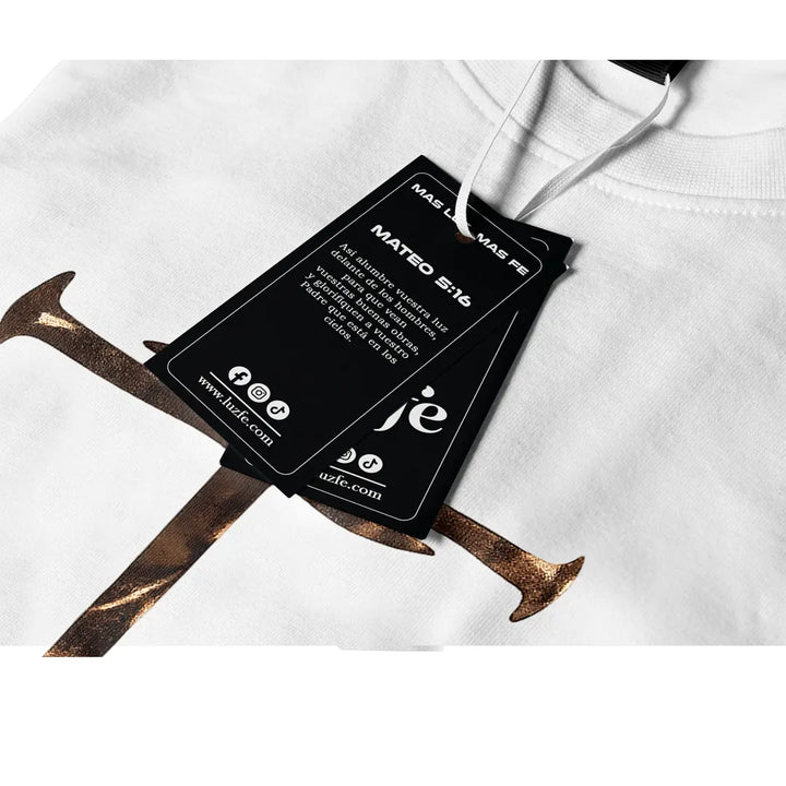 Camiseta Masculina Cruz clavos #color_blanca