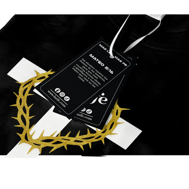 Camiseta Masculina Cruz con corona