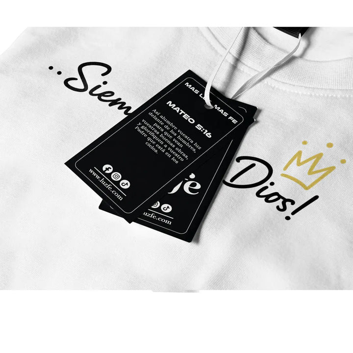 Camiseta Masculina Siempre fue Dios #color_blanca
