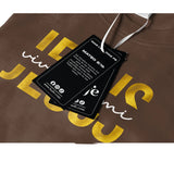 Camiseta Masculina Jesus vive en mi #color_marron