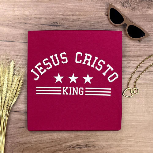 Camiseta Femenina Jesus Cristo King #color_rosapink