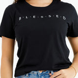 Camiseta Femenina BLESSED #color_negra