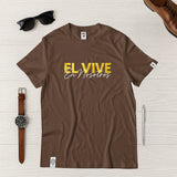 Camiseta Masculina El vivo en nosotros #color_marron