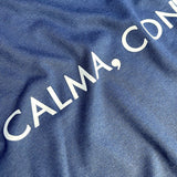 Camiseta Feminina Calma, Confia. Jesus #color_azul