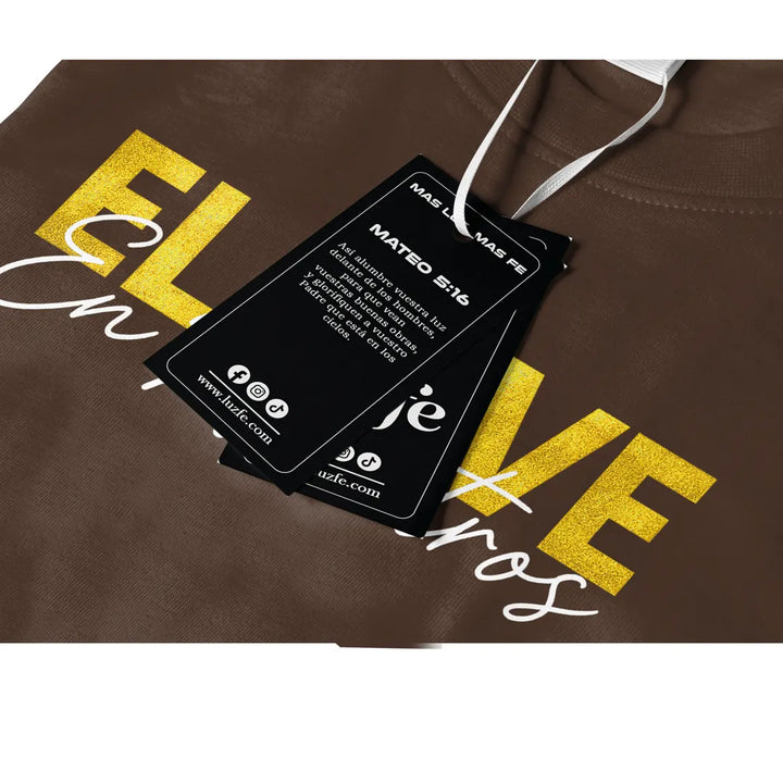 Camiseta Masculina El vivo en nosotros #color_marron