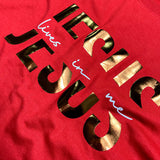 Camiseta Masculina Jesus vive en mi #color_roja