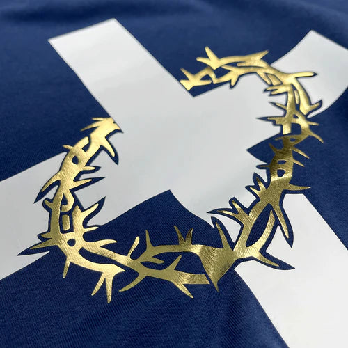 Camiseta Masculina Cruz con corona