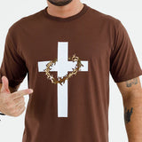 Camiseta Masculina Cruz con corona