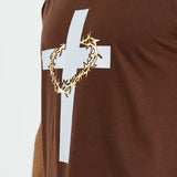 Camiseta Masculina Cruz con corona