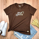 Camiseta Femenina Team Jesus #color_marron