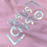 Camiseta Femenina  Fe y raya dorada #color_rosa